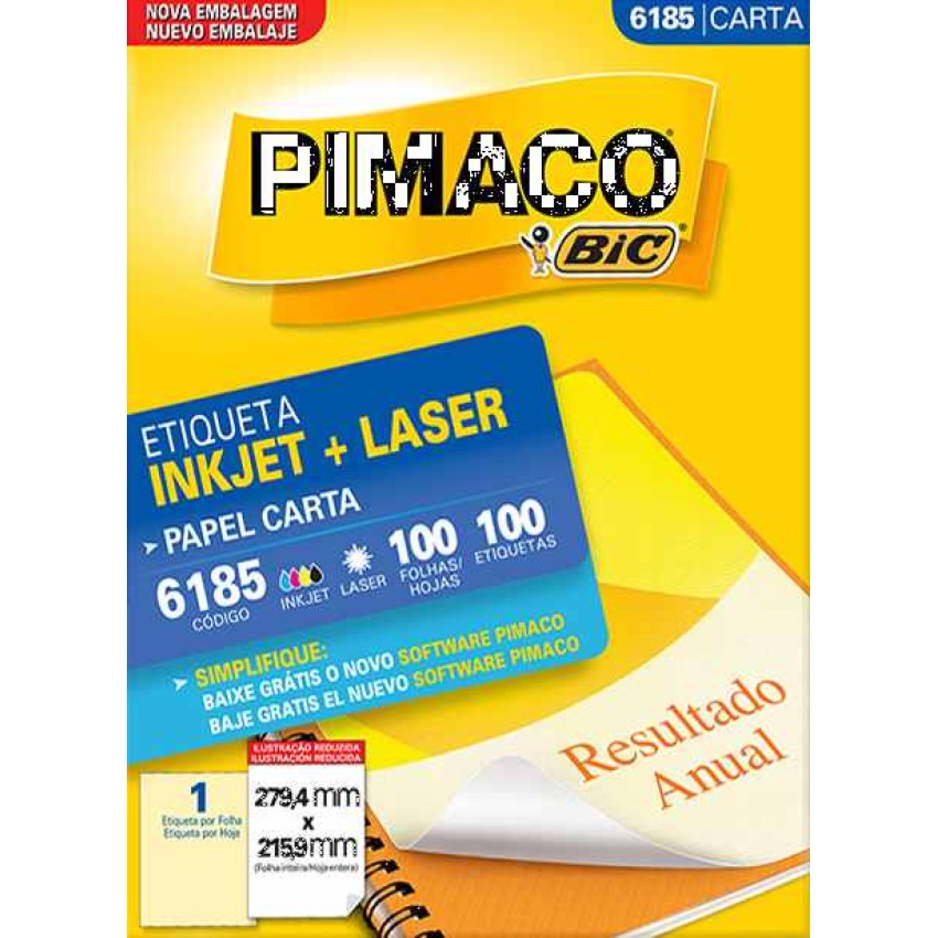 Etiqueta Pimaco(100Fls) - Ref.(6185)874775 Pimaco
