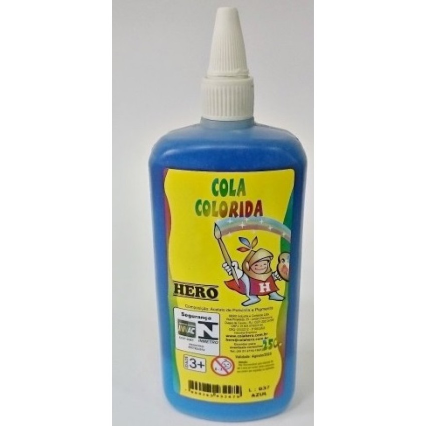 Cola Colorida Hero 250g(AZ)Unid - Ref.CC250-24-03 Hero
